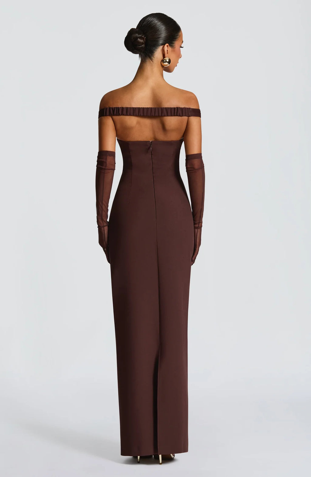 Abigail maxi in plum brown