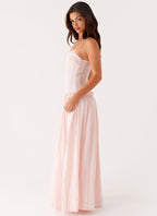 Jacinda drop waist maxi in Pink