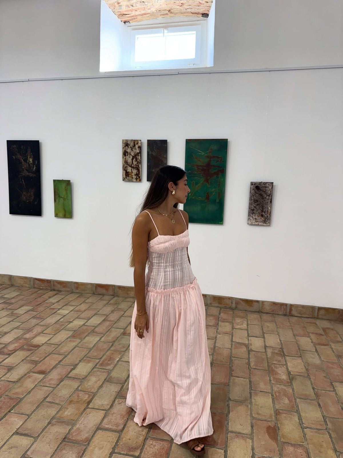 Peppermayo Jacinda drop waist maxi in Pink – Brand Rentals I NZ Dress Hire