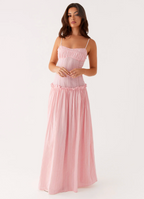 Jacinda drop waist maxi in Pink
